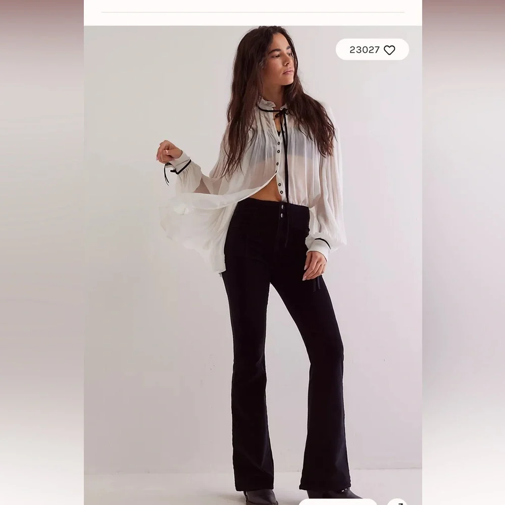 We The Free Jayde Cord High Rise Flare Jeans